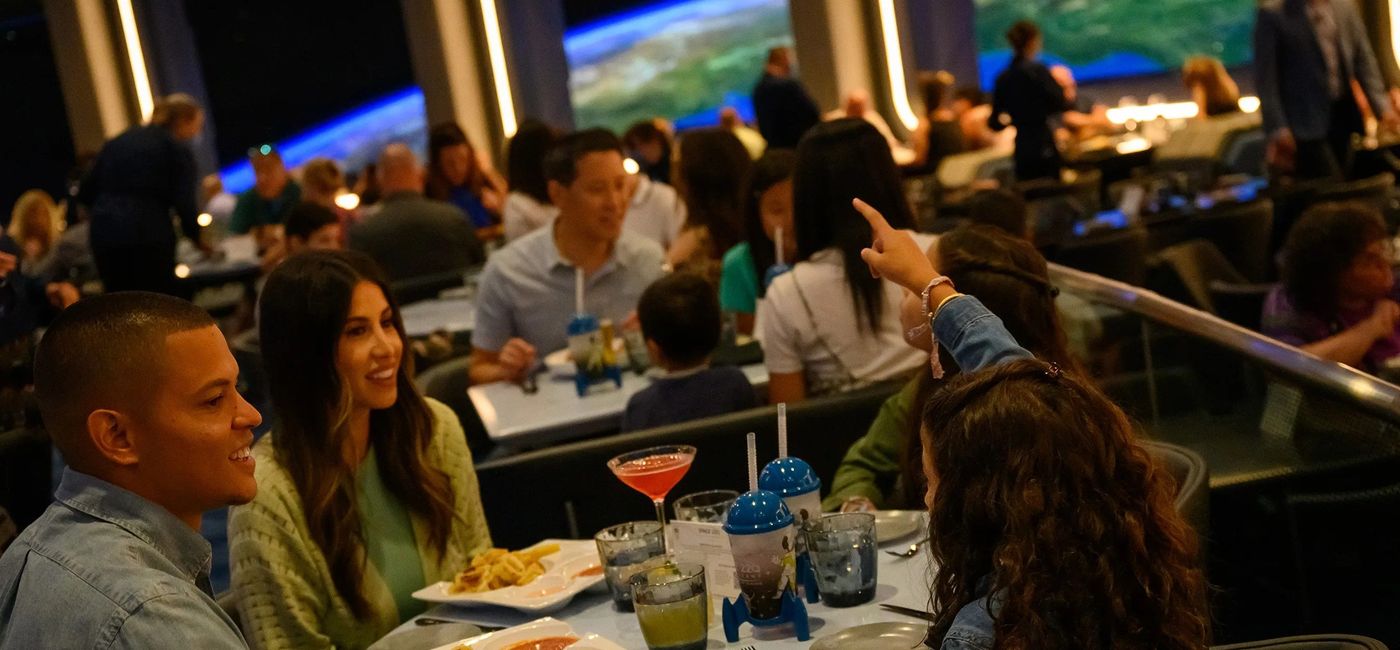 Image: Space 220 Restaurant at EPCOT at Disney World. (photo via Walt Disney World Resort Media)
