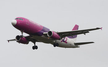 Wizz Air Airbus A320 in flight 