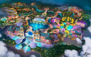 Rendering of Universal Parks & Resorts' new park concept in Frisco, Texas