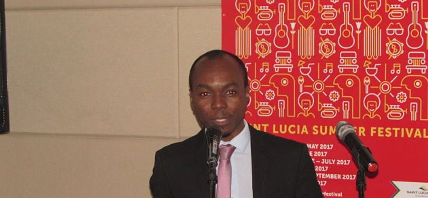 Image: PHOTO: Dominic Fedee, Saint Lucia's Tourism Minister. (photo by Brian Major)