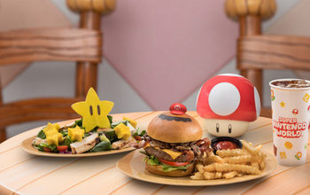 Food options at Super Nintendo World.
