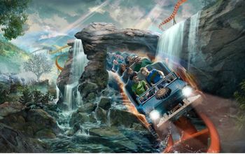 big bear mountain, Dollywood, coaster, rendering