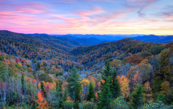 Blue Ridge Parkway through Smoky Mountains National Park.