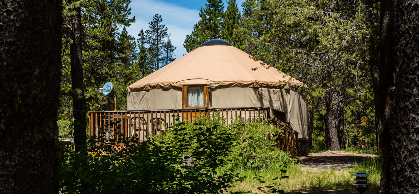 Image: Bend Sunriver Yurt (Photo via Encore RV Resorts)