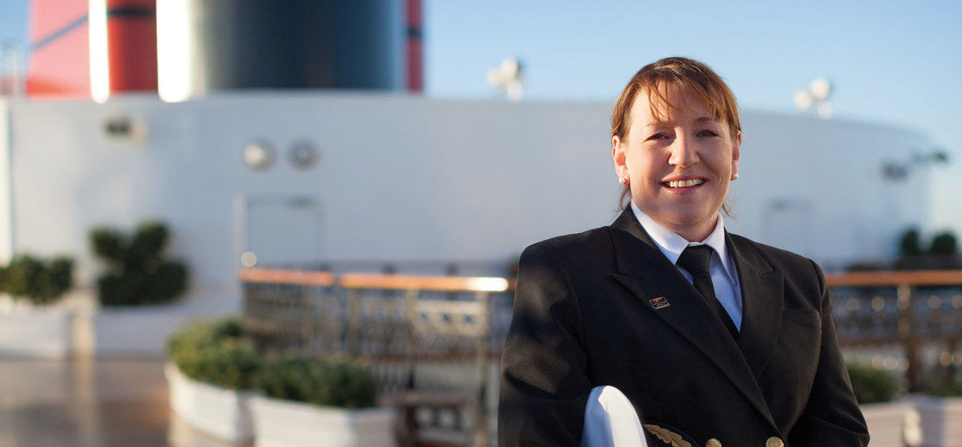 Image: Captain Inger Klein Thorhauge. (photo via Cunard Line) ((photo via Cunard Line))