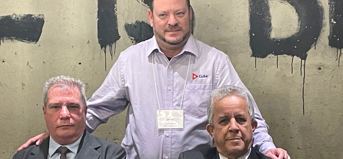 Image: (L to R): Cuba's Minister of Tourism Juan Carlos Garcia Granda, Lessner Gomez, Director of the Cuba Tourist Board in Canada, and Hector Igarza, Cuba's Ambassador to Canada. (Bruce Parknson)