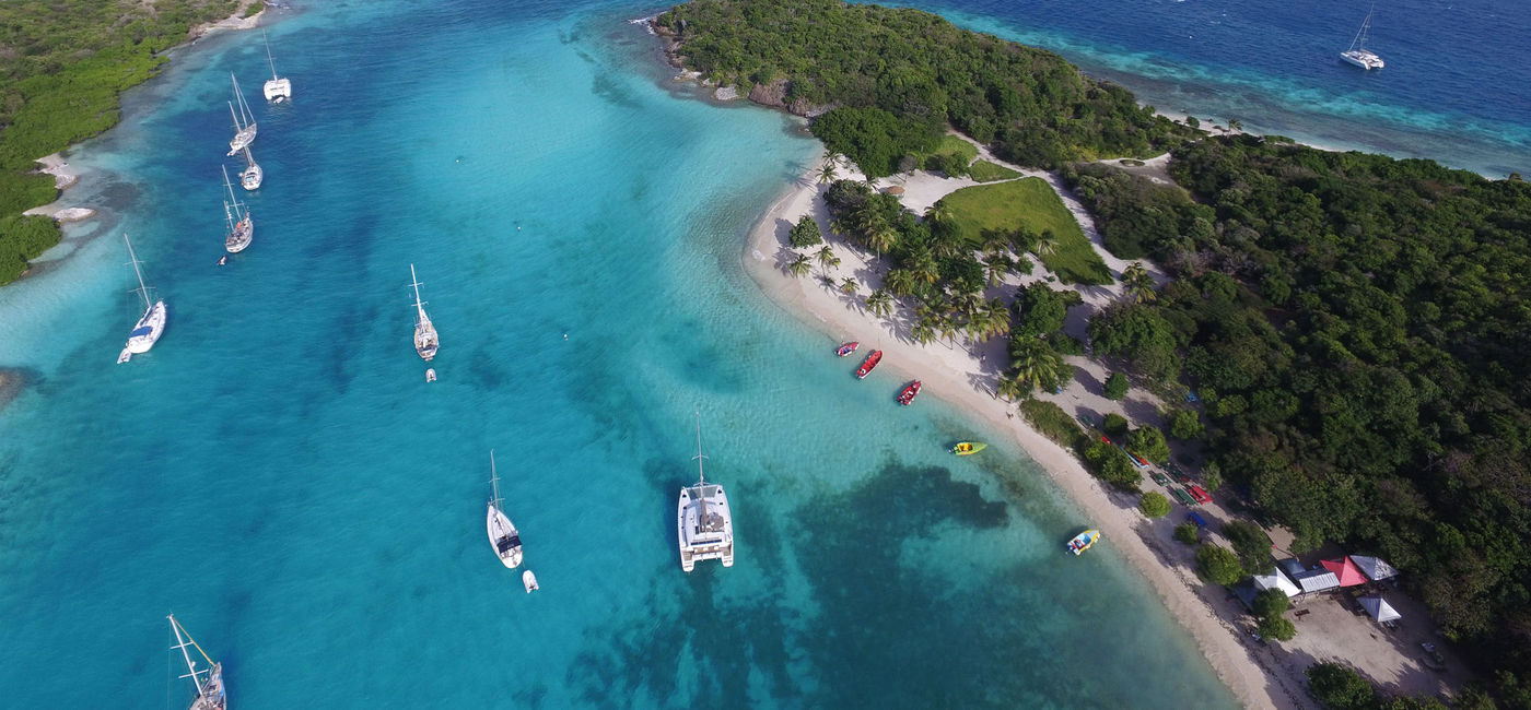 Image: Sky view of Tobago Cays in St Vincent and the Grenadines. (photo via Erwin Barbe/iStock/Getty Images Plus)