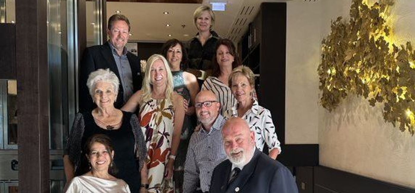 Image: Left to right from bottom: Ana McLaughlin, Advisor; Linda Winslow, Advisor; Mark Stubbert, VP of Advisor Services, Travel Edge Network; Trisha Pergande, Advisor); Michelle Leal, VP Engagement, Travel Edge Network; Nadiya Makarenko, SVP, Travel Edge Network; Diana Traficante; Cindy Brown, Advisor; Jeff Knuth, Advisor; and the captain of the AmaMora. (Photo Credit: Travel Edge Network)