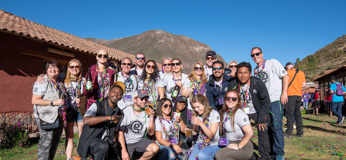 Image: Attendees of the 2019 Change Makers Summit in Peru. (photo via G Adventures) ((photo via G Adventures))