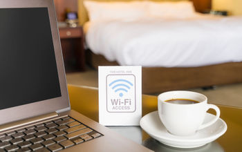 Working remotely from a hotel room
