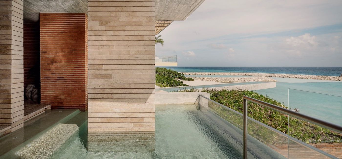 Image: The Ocean Front Suite's outdoor terrace and heated pool. (photo via La Casa de la Playa) (Photo Credit: (photo via La Casa de la Playa))