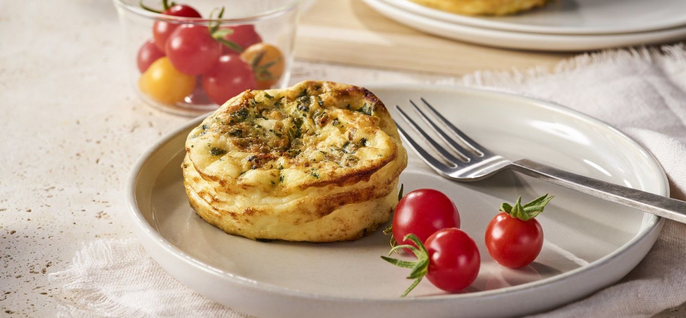 Image: Tomato, Kale and Feta Egg White Frittata. (photo via Marriott International Media)