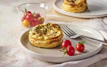 Tomato, Kale and Feta Egg White Frittata.