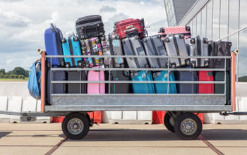 airports, trailers, carts, wagons, luggage, baggage, bags, suitcases, checked