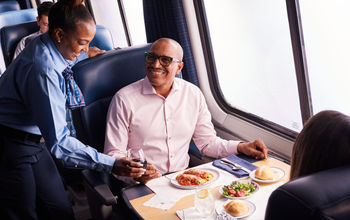 New Acela First Class dining menu.