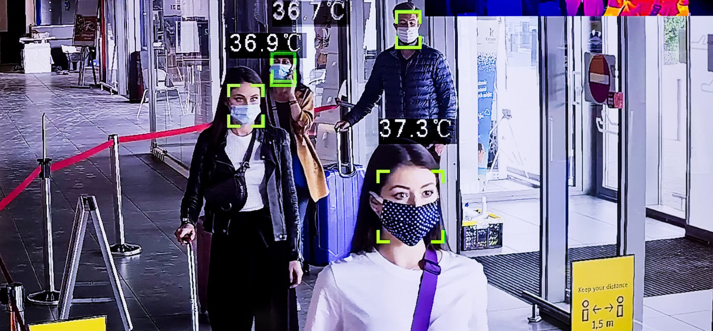 Image: PHOTO: Temperature-scanning technology and thermal imaging at an airport terminal. (Photo via iStock/Getty Images E+/izusek)
