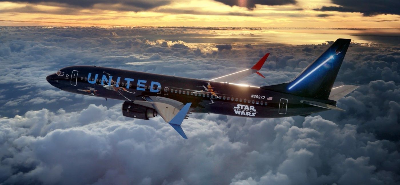 Image: PHOTO: United Airlines' new "Star Wars: The Rise of Skywalker" 737-800 aircraft exterior. (Photo courtesy of United Airlines)