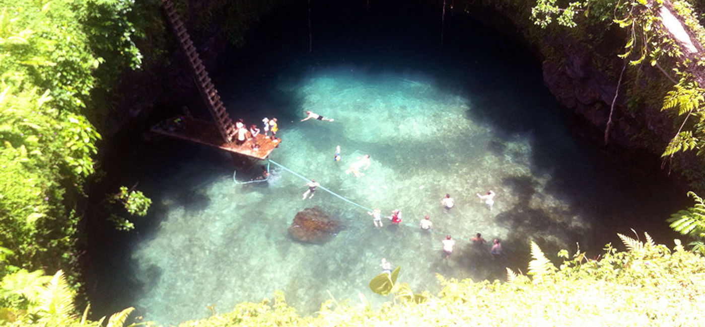 Image: PHOTO: Head to Samoa to swim in the unbelievable To Sua Ocean Trench. (Photo via Flickr/Francesco)