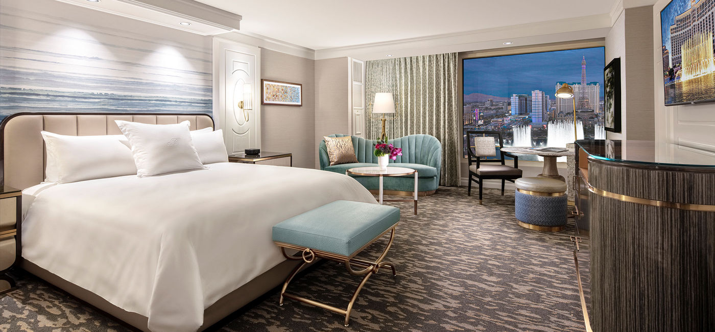 Image: PHOTO: Bellagio's newly redesigned Premier Queen Room. (Photo courtesy of MGM Resorts International)