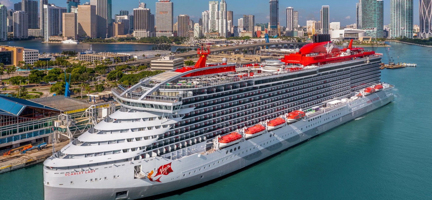 Image: carlet Lady in Miami. (Photo via Virgin Voyages)