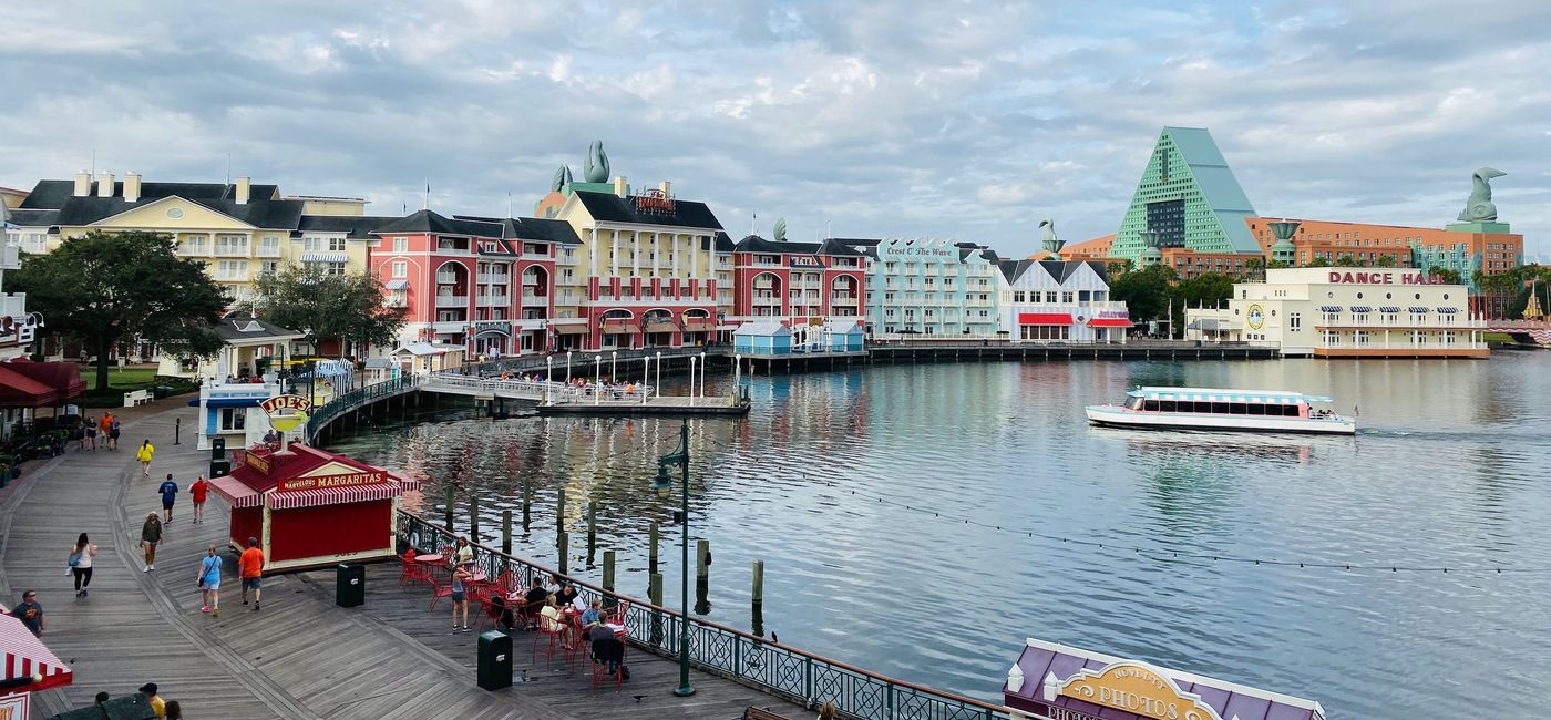 Image: PHOTO: Disney's BoardWalk Resort. and Walt Disney World Swan and Dolphin. (Photo via Brooke Geiger McDonald)