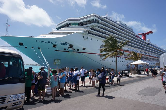 Carnival Sunrise cruise ship in Bermuda