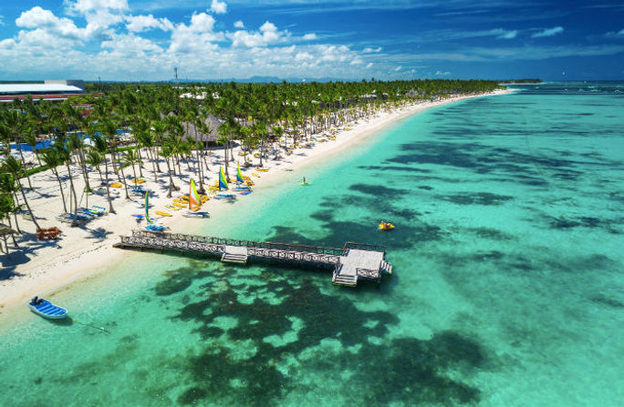 Coastline in the Dominican Republic. The Dominican Republic
