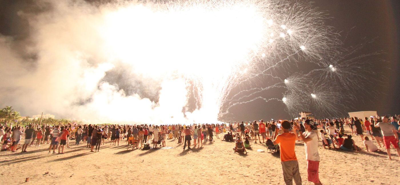 Photo: PHOTO: Fourth of July fireworks in Miami Beach, Florida. (photo via WonderlandProductions/iStock/Getty Images Plus)