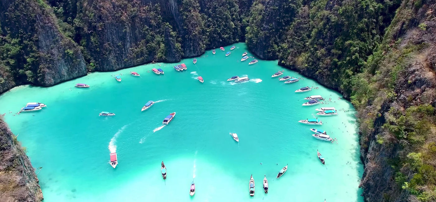 Image: Maya Bay in Ko Phi Phi Leh, Thailand. (photo via 4FR / E+)