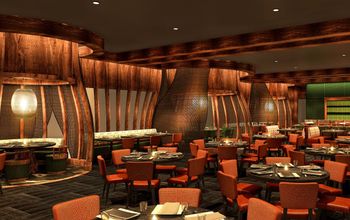 Rendering of the dining room at the Nobu NOLA.