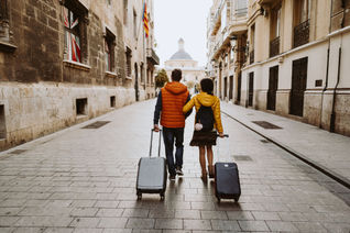 Couple in Valencia, Spain, in the fall.