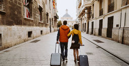 Couple in Valencia, Spain, in the fall.