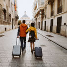 Couple in Valencia, Spain, in the fall.