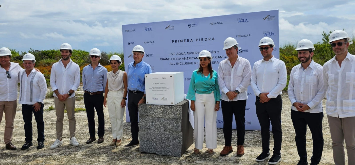 Image: Members of Posadas' and Grupo Xtra's executive team celebrate the groundbreaking ceremony for the new resorts. (Photo Credit: Posadas)