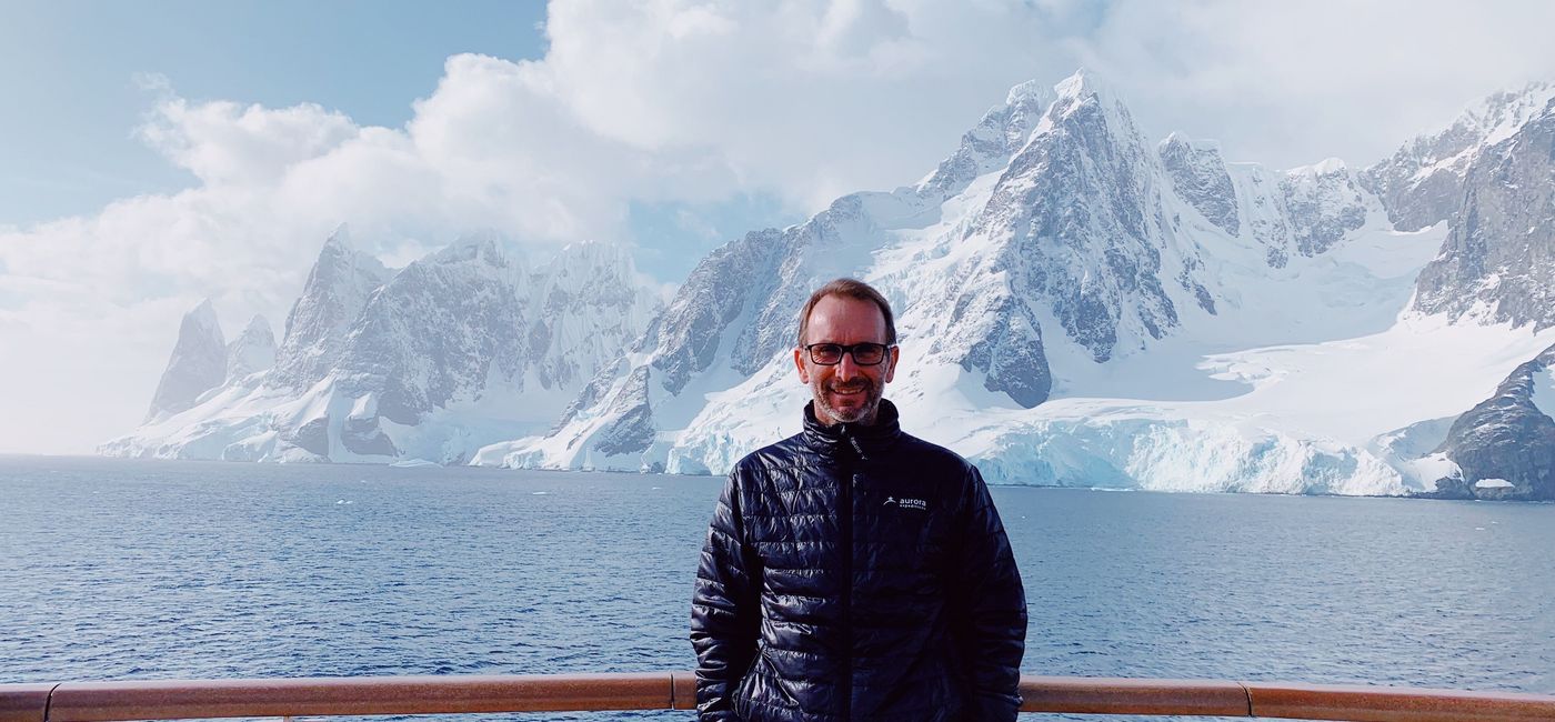 Image: Michael Heath, Aurora Expeditions' new CEO, on an Antarctic expedition trip. (photo via Aurora Expeditions) ((photo via Aurora Expeditions))