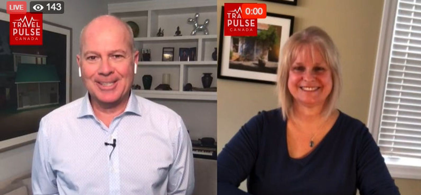 Image: John Kirk, rédacteur en chef de TravelPulse Canada, s'est entretenu avec Wendy Paradis, présidente de l'ACTA, mardi (TravelPulse Canada)