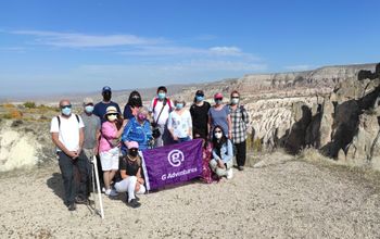 A G Adventures tour group in Turkey celebrates 1000 tour departures since the pandemic.