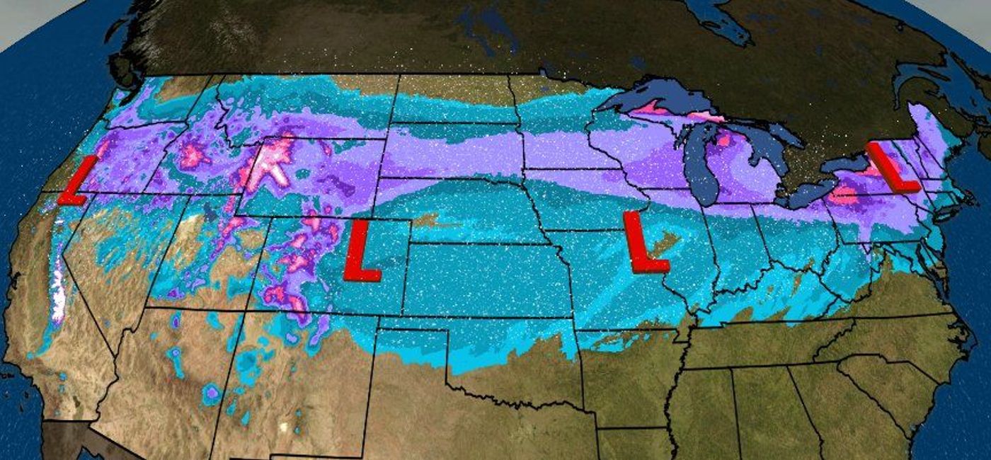 Image: Winter Storm Decima impacting much of the United States over the weekend.  (Photo via @WeatherChannel)