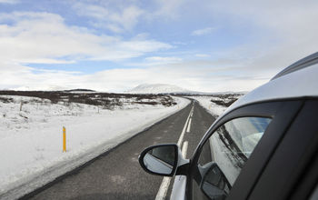 Car on road during winter
