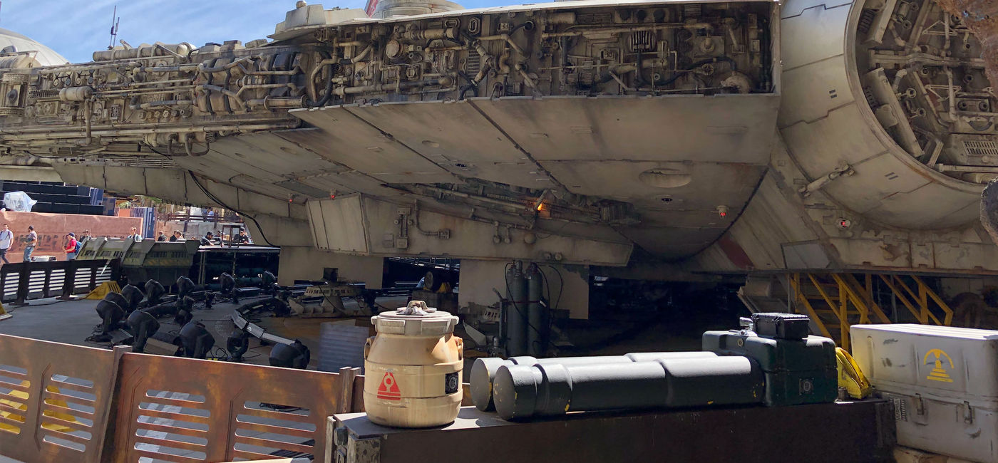 Image: PHOTO: The Millenium Falcon at Star Wars: Galaxy's Edge at Disneyland (photo by Brooke McDonald)