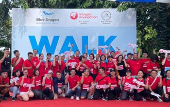The Intrepid Foundation's Blue Dragon Marathon participants