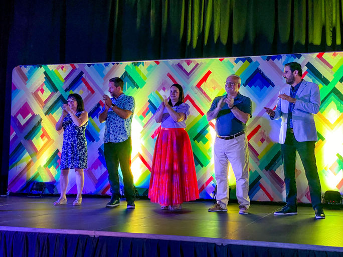 Avoya Travel leadership team members presenting at the 2023 Land Forum event. Avoya Travel, leadership, executives, 2023, Land Forum, event