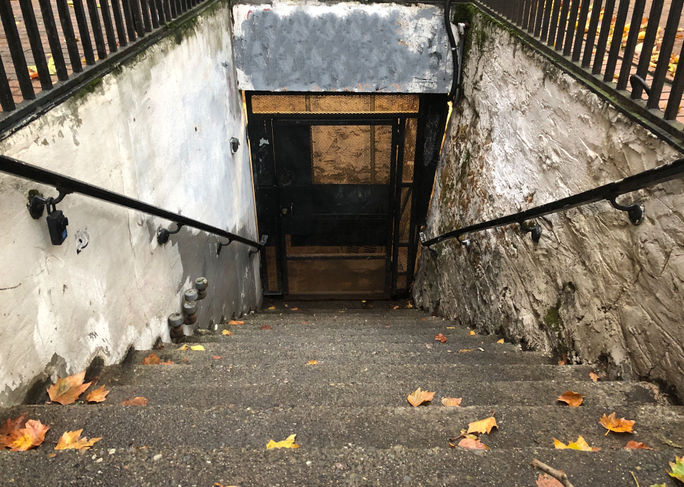 Treppe, die zur Seattle Underground führt