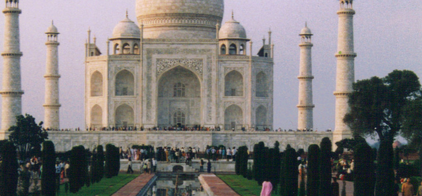 Image: PHOTO: View of the Taj Mahal and reflection pool. (photo by David Cogswell)