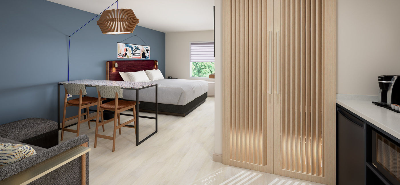 Image: Rendering of the rooms in Atwell Suites. (photo via IHG)