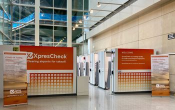 The XpresCheck COVID-19 testing facility at Boston Logan International Airport.