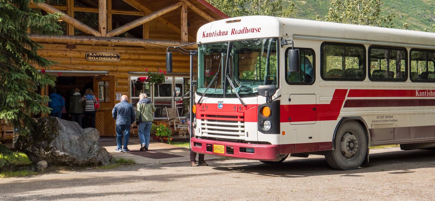 Image: Bus at Kantishna Roadhouse (photo via Doyon, Limited)