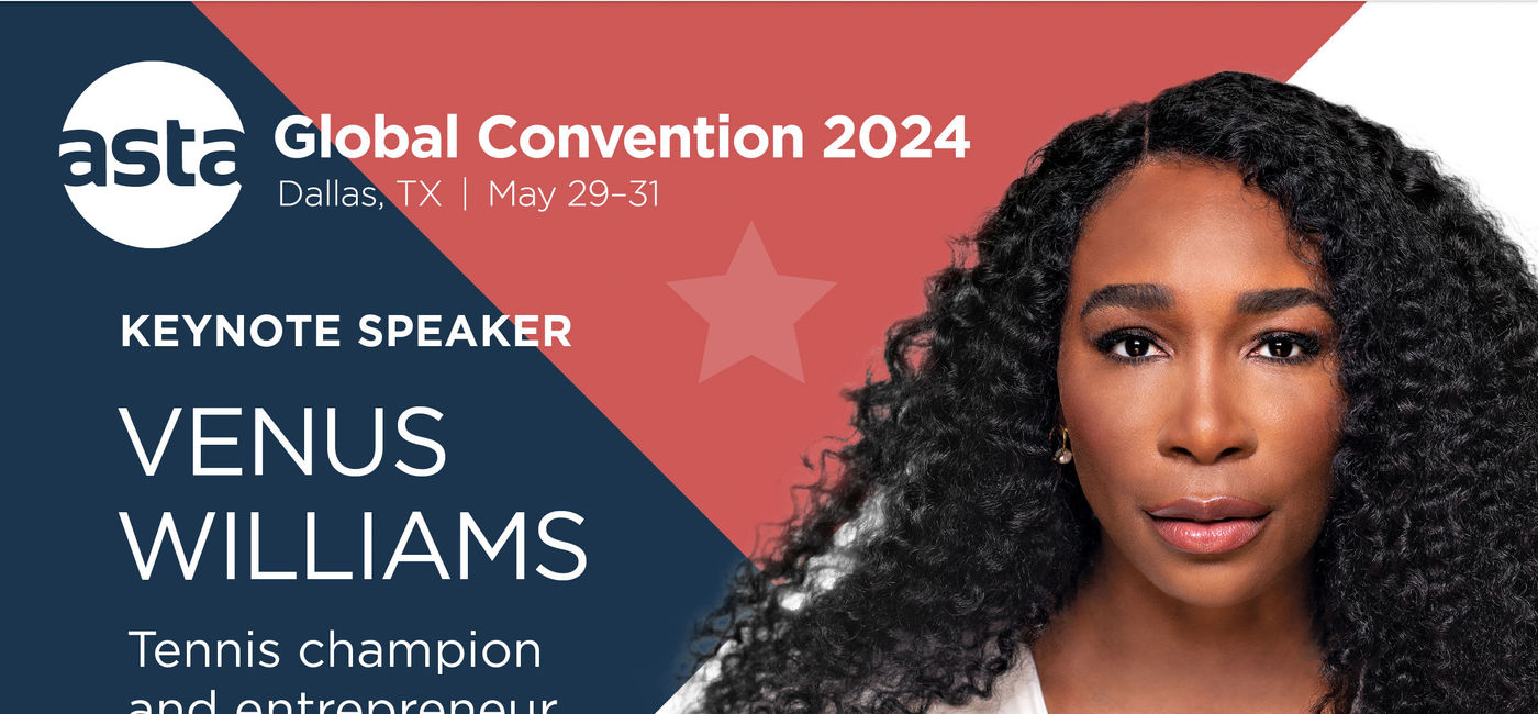 Image: Venus Williams will be Keynote speaker at ASTA Global Convention (Photo Credit: ASTA)