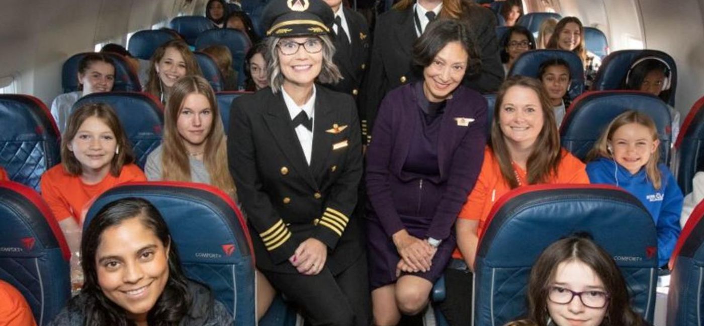 Image: Delta Air Lines' annual WING Flight. (photo via Delta Air Lines Media)
