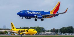 Southwest Airlines, Austin&ndash;Bergstrom International Airport, Austin, Texas, Spirit Airlines, airplanes, runway, airport